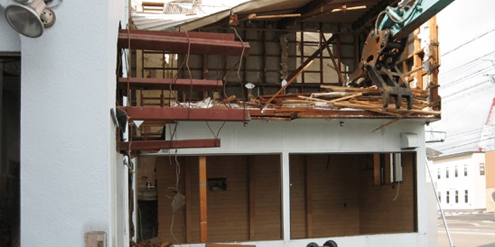 外壁を取り外した写真